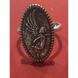 James Avery Retired Bronze & Sterling Silver Seraphina Angel Ring Size 10
